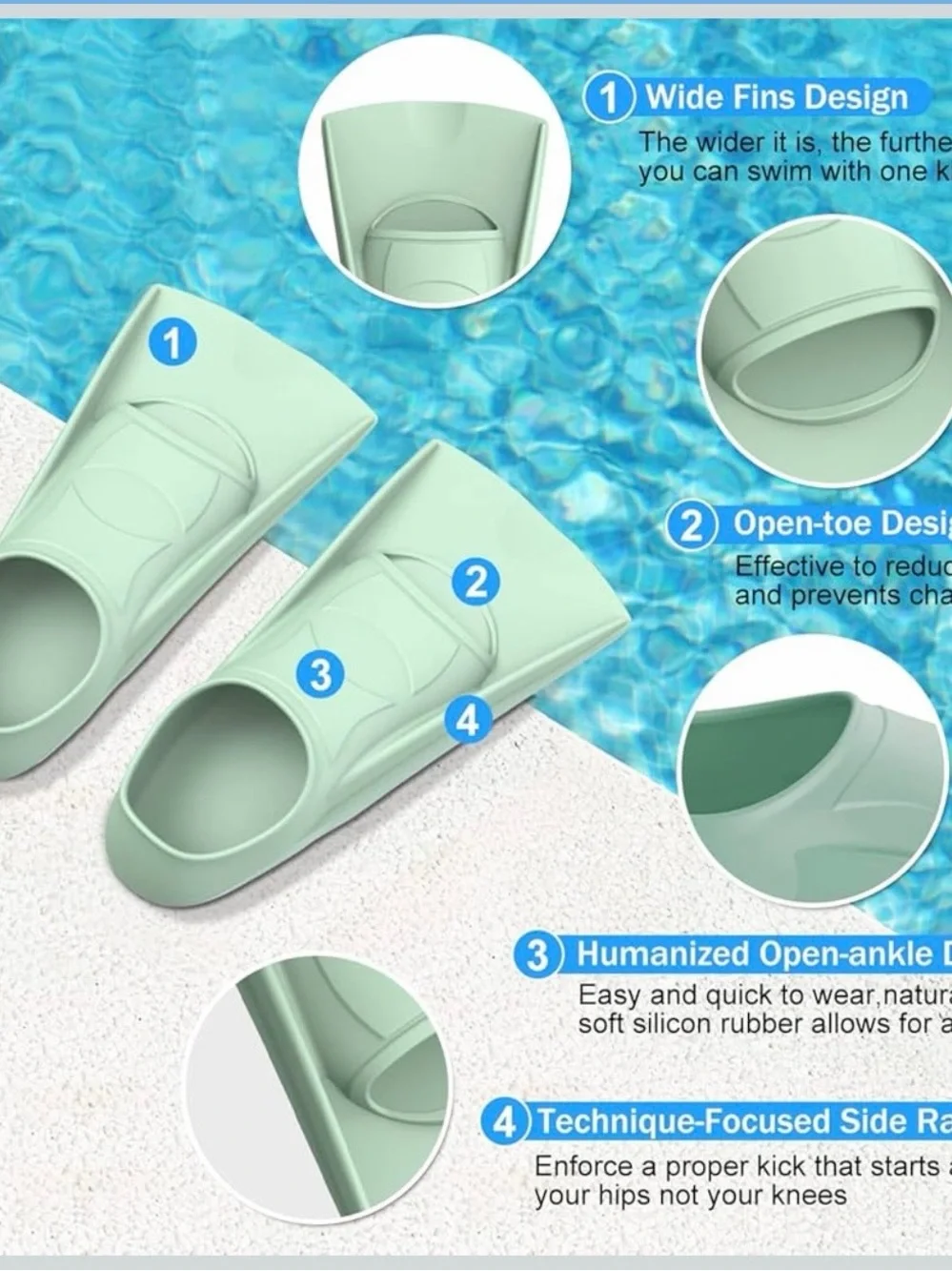 Kids, women’s or Men’s Training Swimming Fins Water Sports